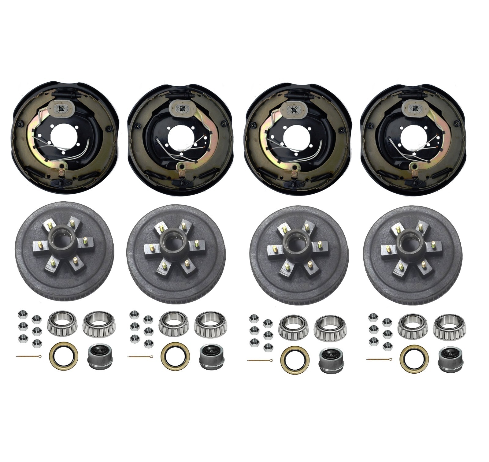 Trailer 6 on 5.5″ Hub Drum Kits W/ (4)12″x2″ Electric Brakes 5200-6000 lbs Axle