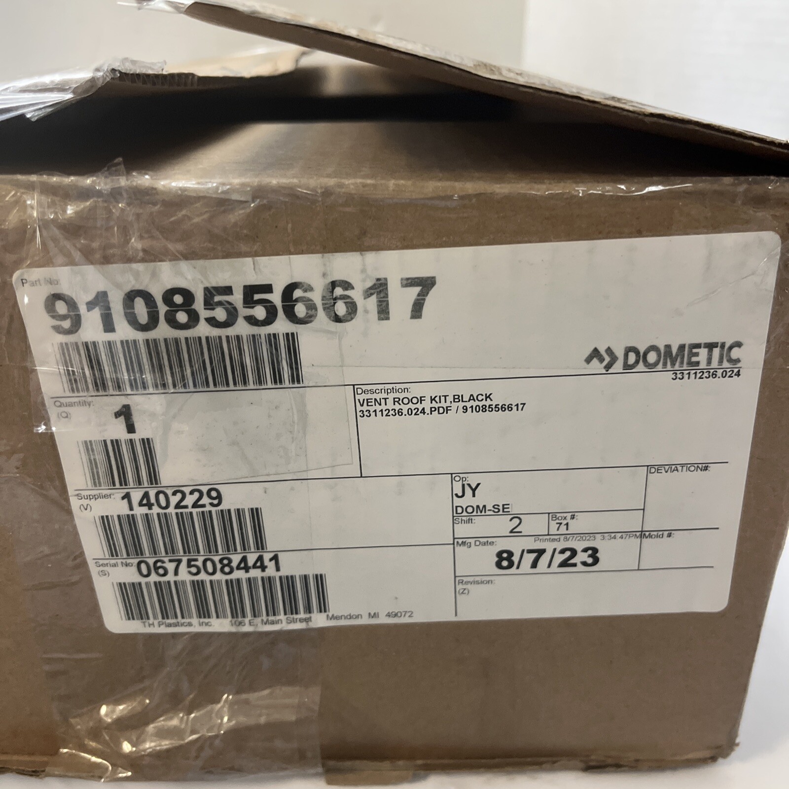 Dometic RV Refer-Refrigerator Vent Cover Black Travel-Trailer 9108556617
