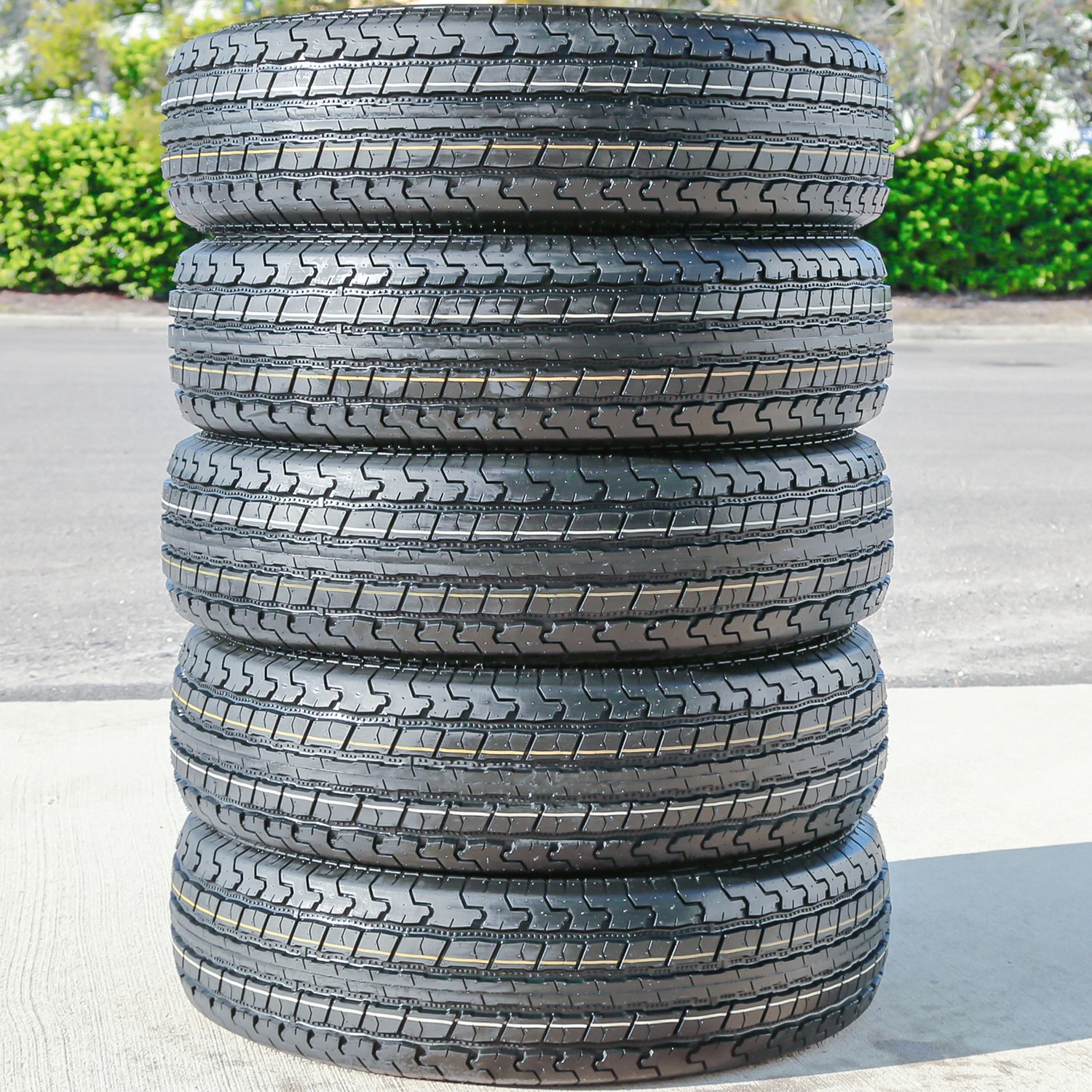 4 Tires Roundrule ST Hikee Semi-Steel ST 225/75R15 Load F 12 Ply Trailer
