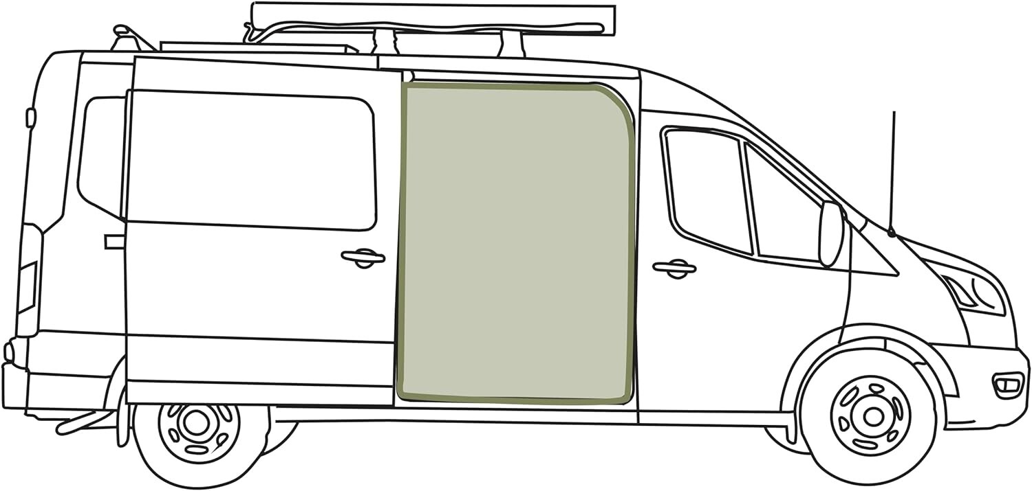 Magnetic Closure Sliding Door Bug Screen Designed for Ford Transit