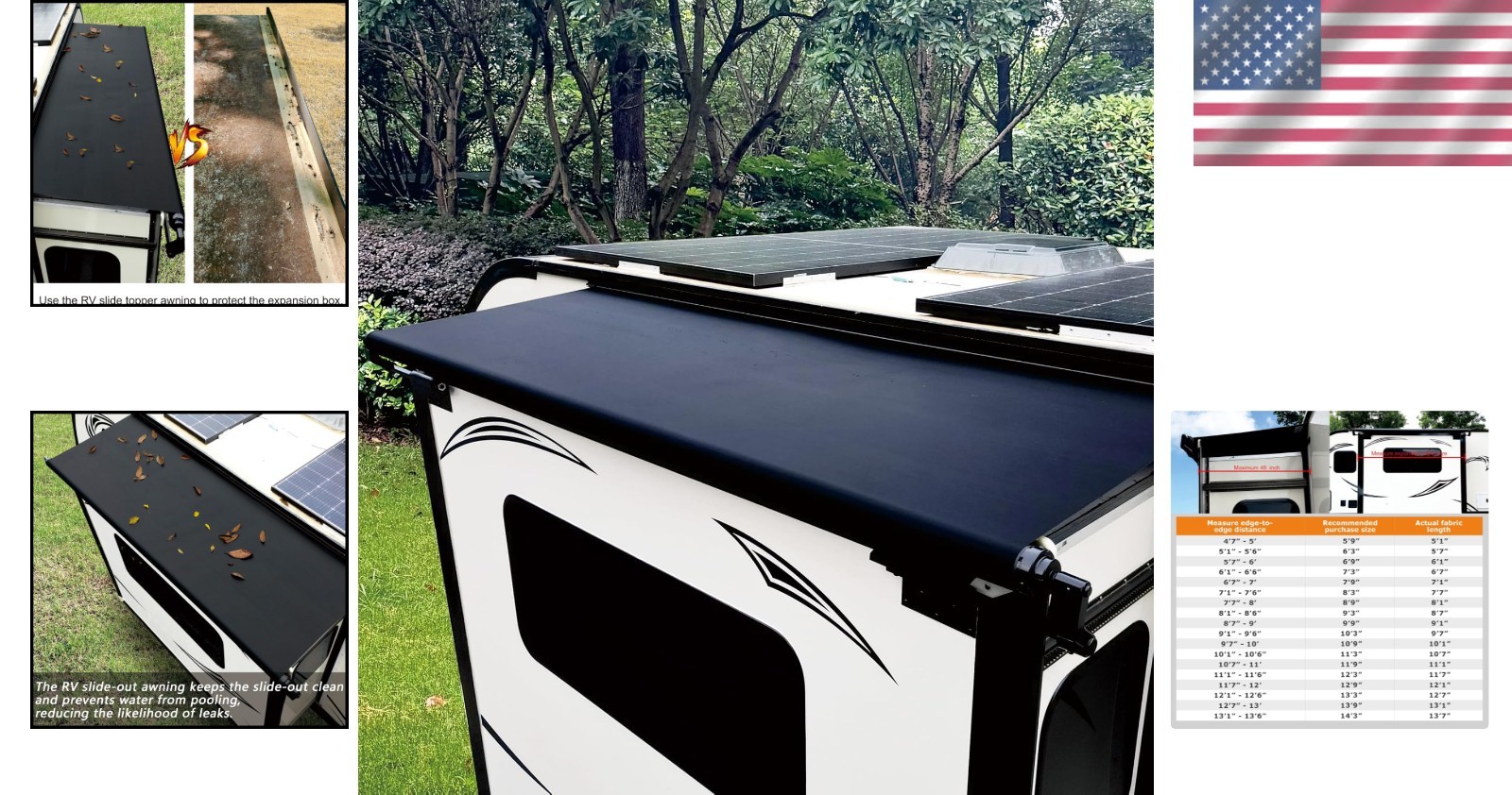 Protective RV Slide Out Awning Kit – Complete 7’3” Topper for Easy Installation