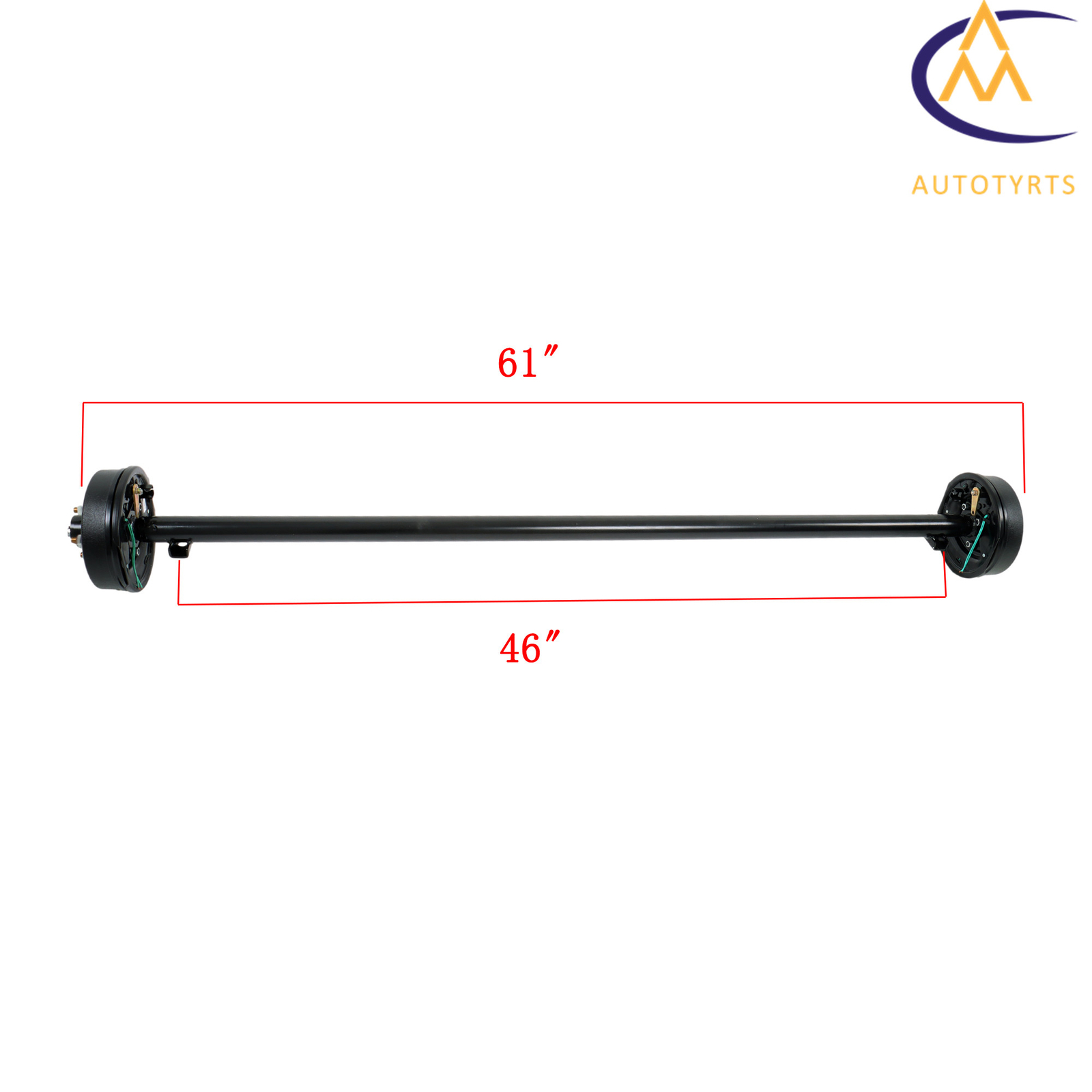 3.5k TK Trailer Axle Electric Brake 5 lug Boat Cargo Dump RV Utility Axle 3500lb