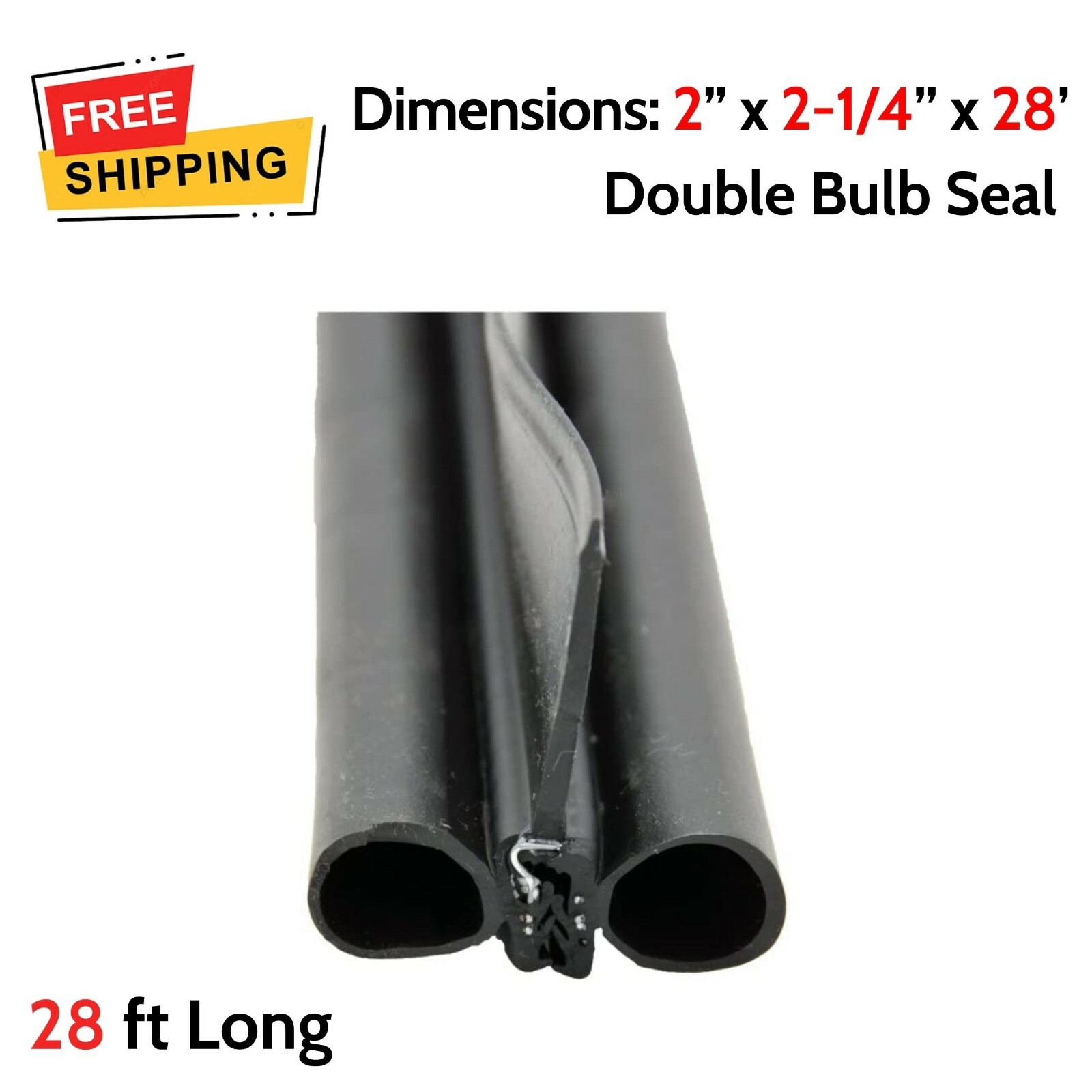 28ft RV Rubber Double Bulb Seal Slide Out Replacement Camper 5th Wheel Leak Stop