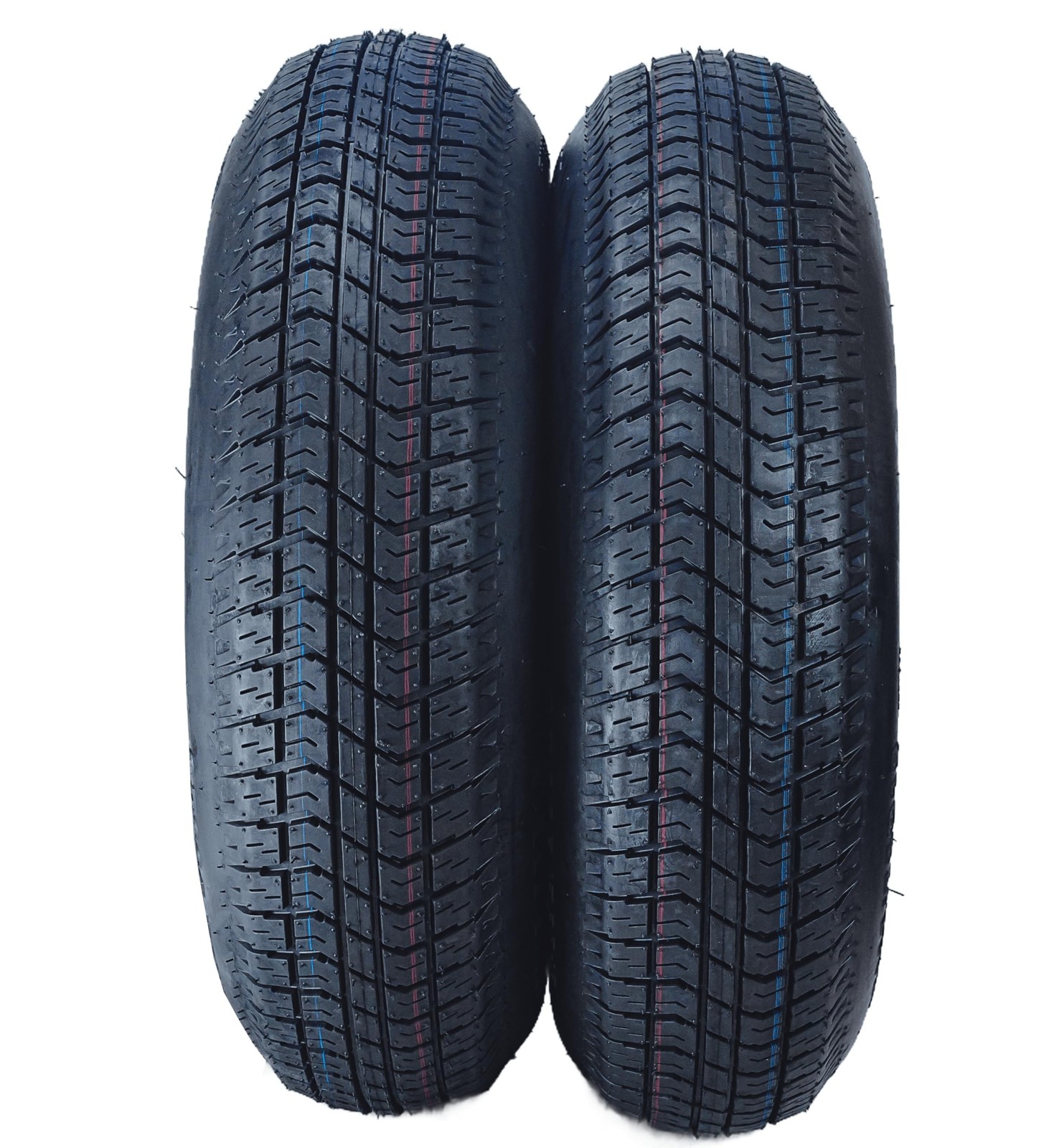 2 Pack ST205/75D15 Trailer Tires with Rims 205/75 D 15 5 Lug on 4.5″ Black Spoke