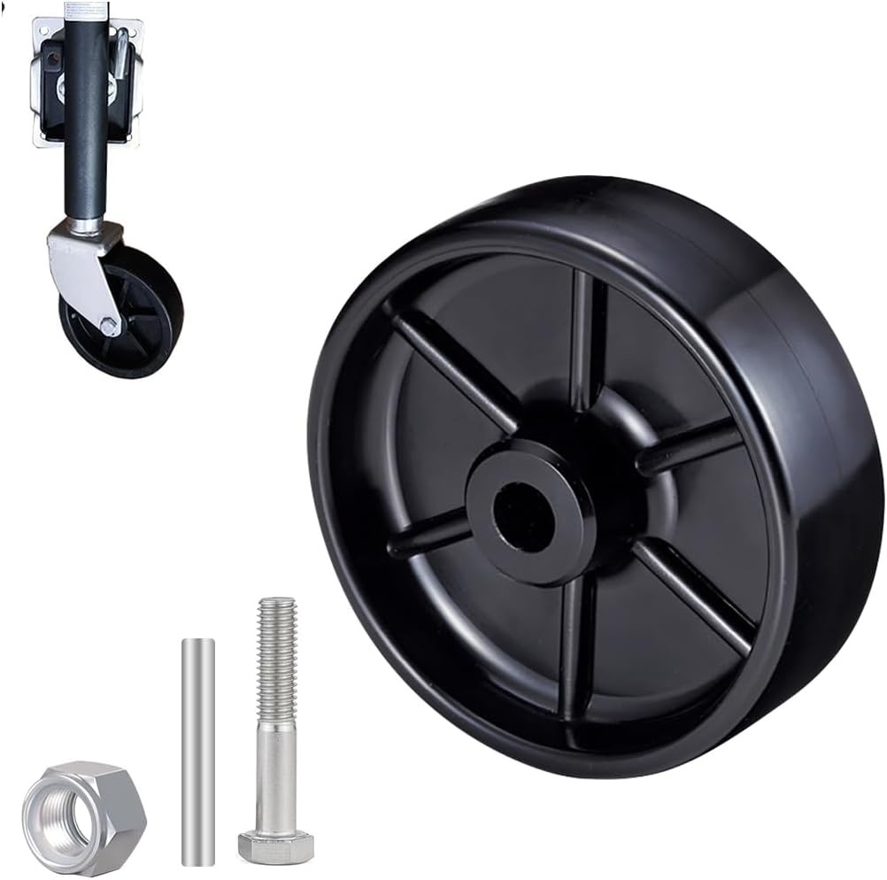 Jack Caster Wheel, 6 Inch Trailer Tongue Jack Wheel with 1200LB Load Capacity