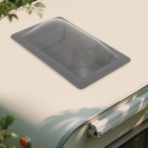 RV Camper Exterior Dome Skylight Replacement 18 × 26 in Clear Black