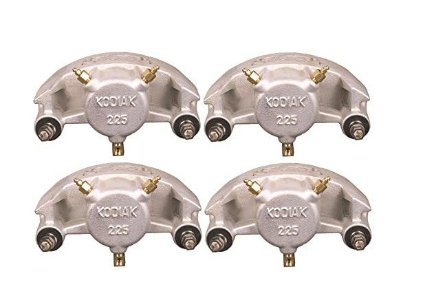 4-Pack Kodiak DBC-225-DAC Replacement Dacroment Caliper w/Ceramic Pads & Bolts