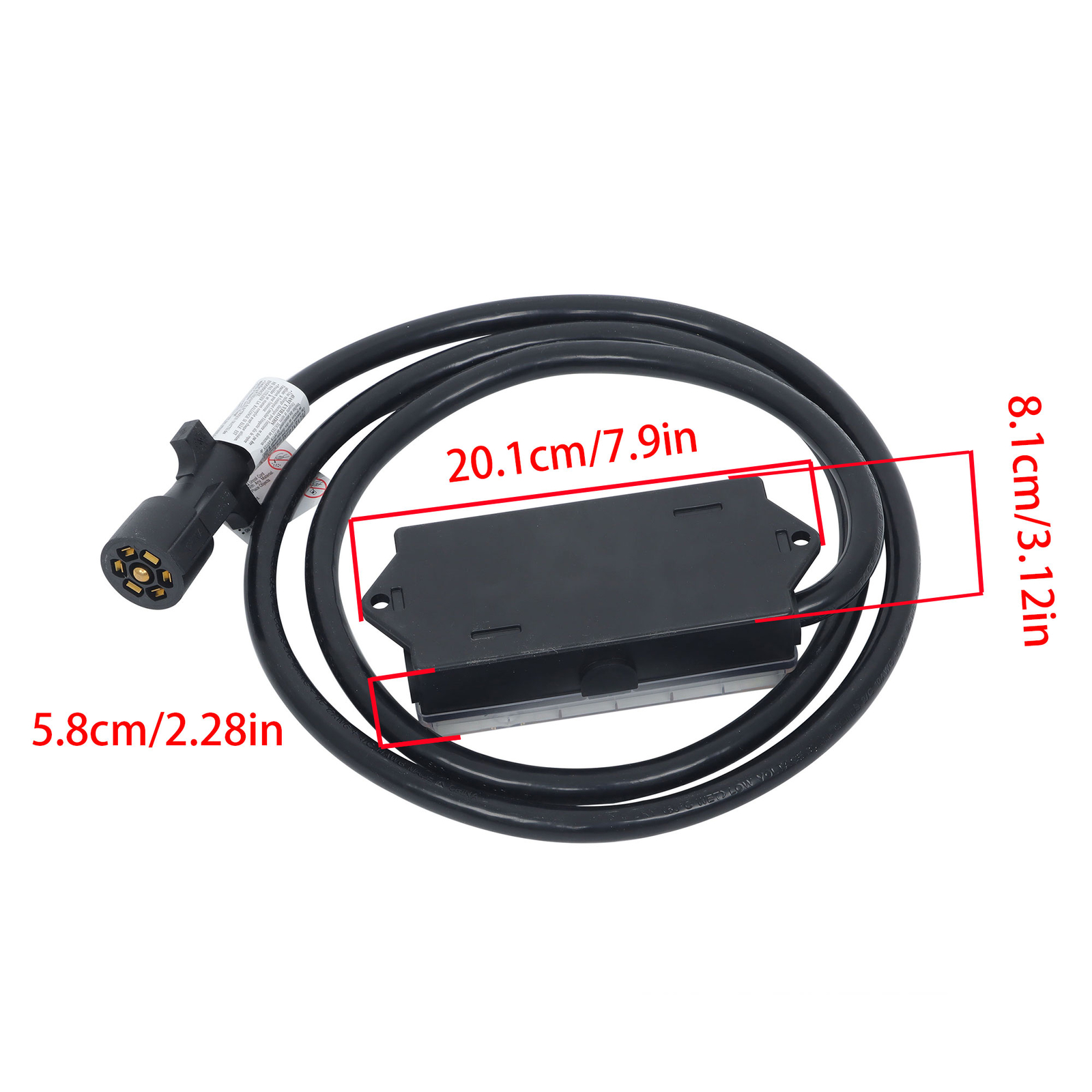 For NEW 7-way 7-pin trailer cable-8FT with Junction Box + Wiring Harness Kit