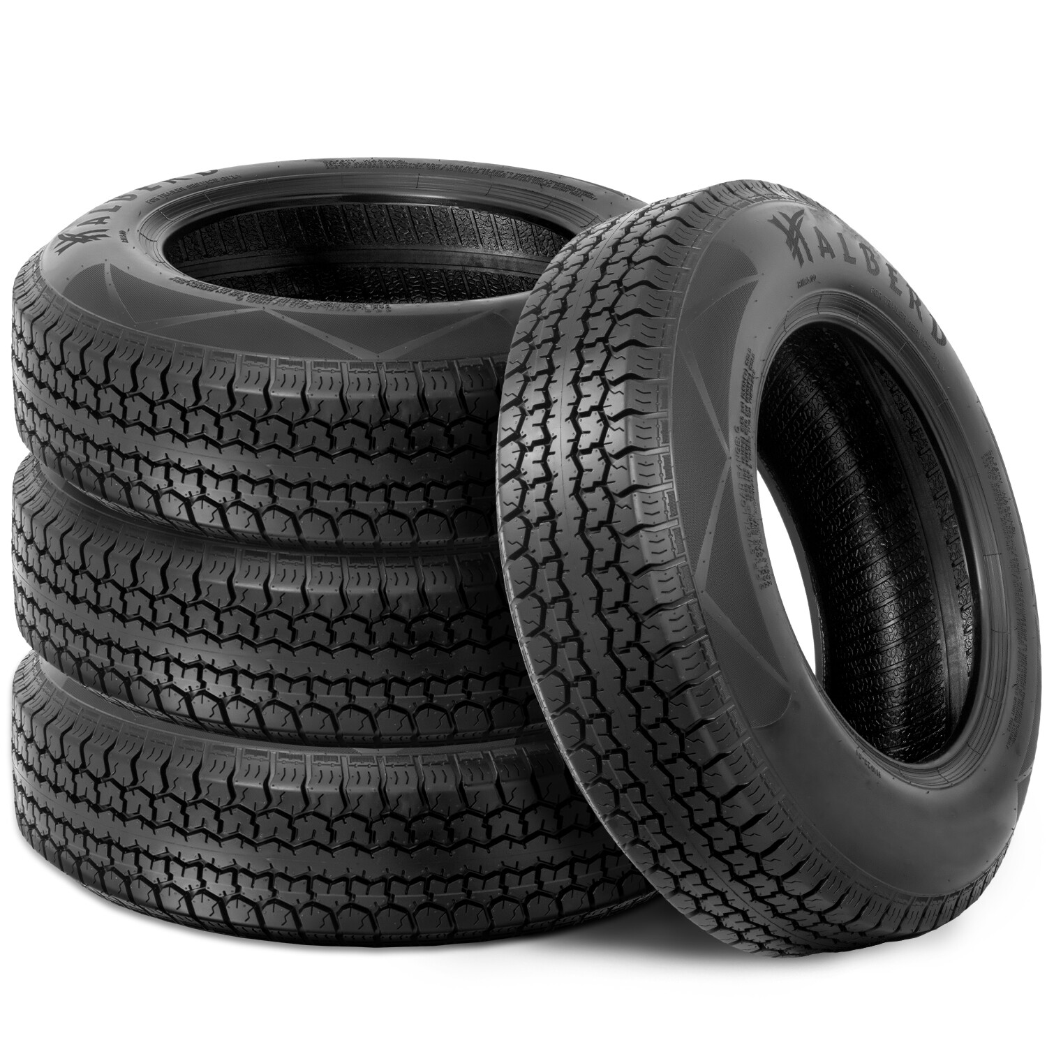 Set 4 ST205/75D14 Trailer Tires 205 75 14 6Ply Tubeless Load Range C 205/75D14