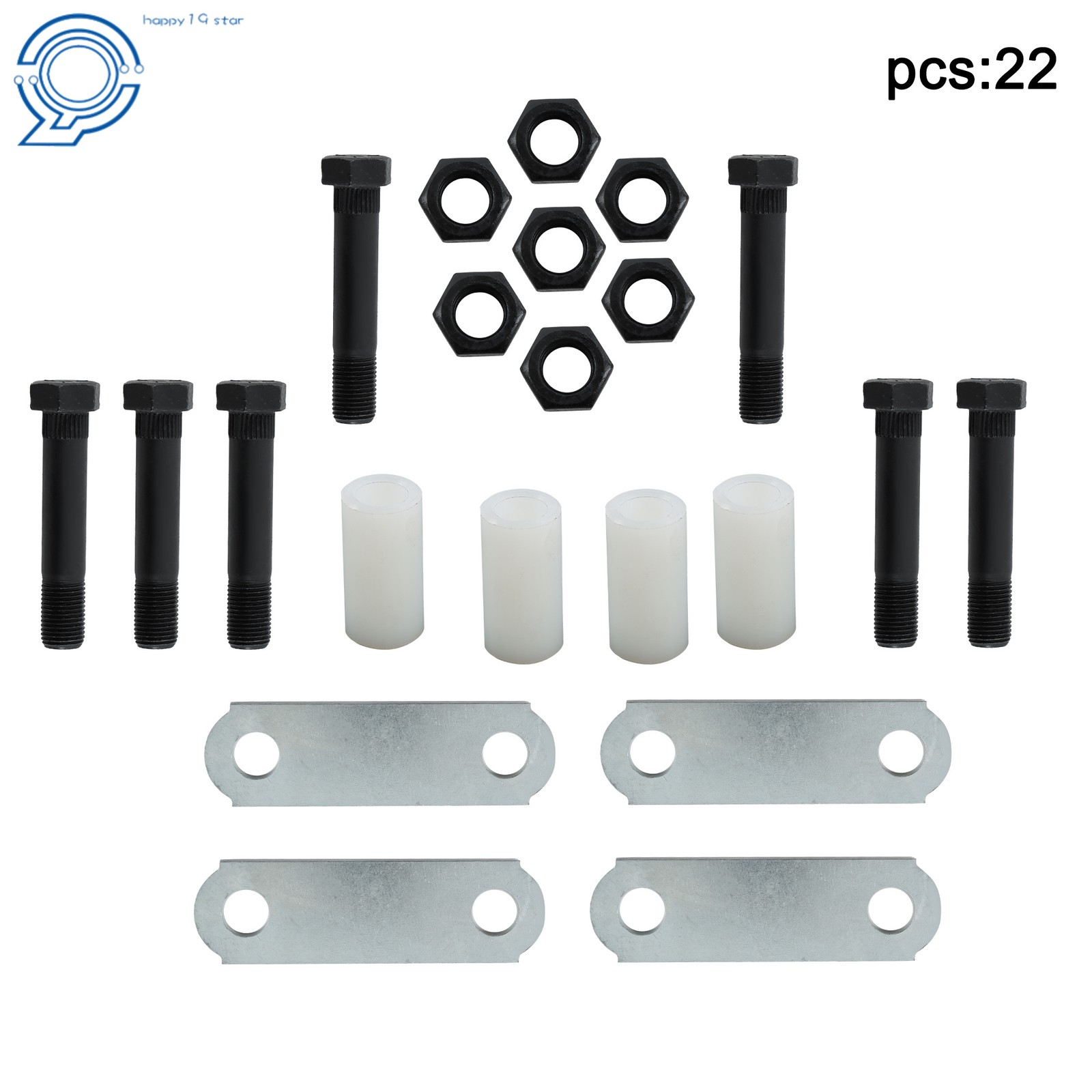 Tandem Axle Trailer Kit for Double Eye Leaf Spring Bolt hole diameter 9/16“