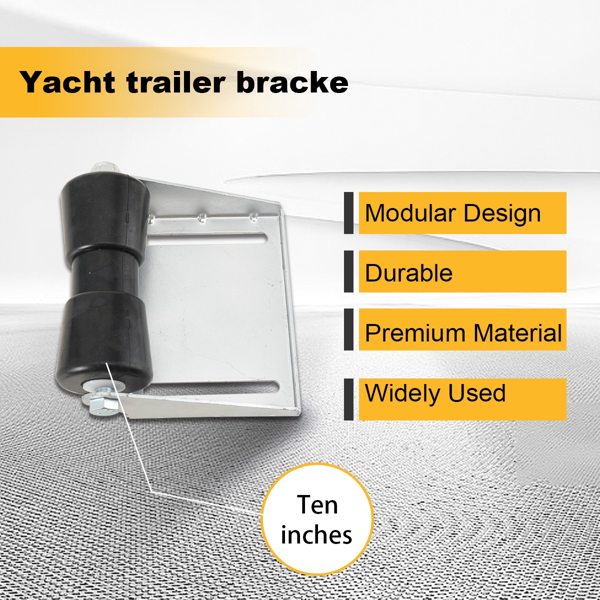 10in Boat Trailer Rollers with Panel Brackets Assembly Keel Roller Assembly Kit