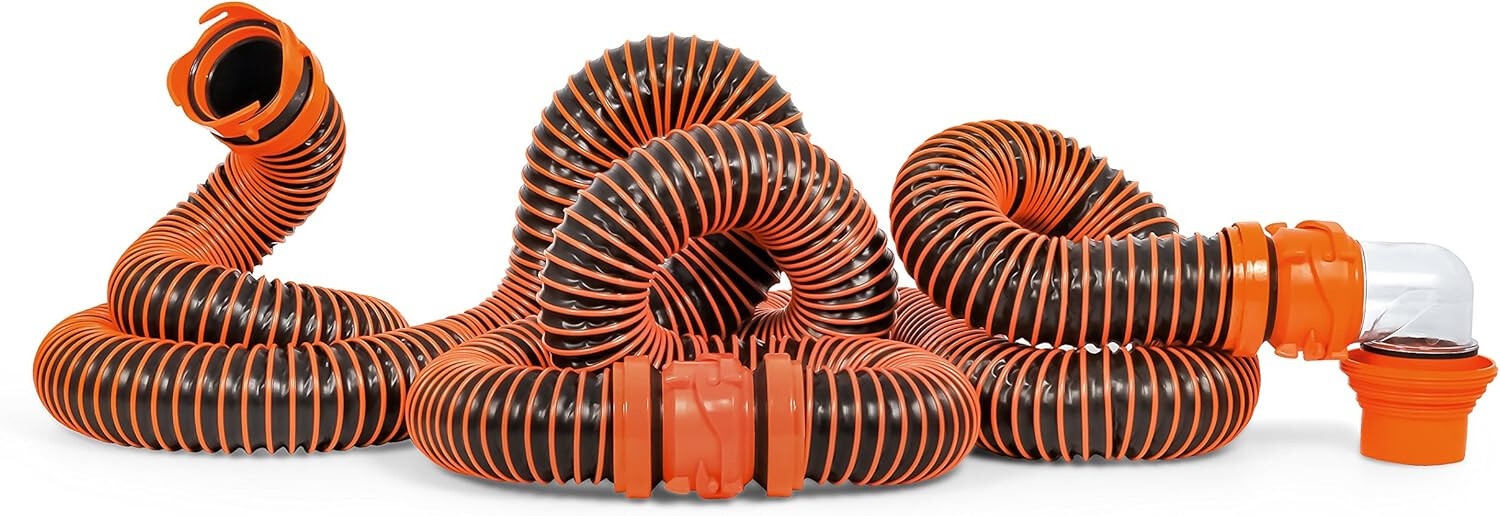 Camco RhinoEXTREME 20-Foot Camper/RV Sewer Hose Kit | Features TPE Technology