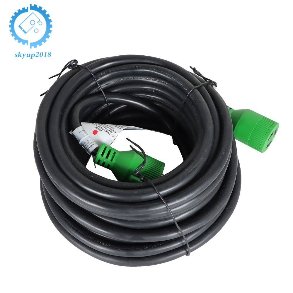 30 Amp 3 Prong NEMA L5-30P/L5-30R 10-100 Feet Generator Extension Cord