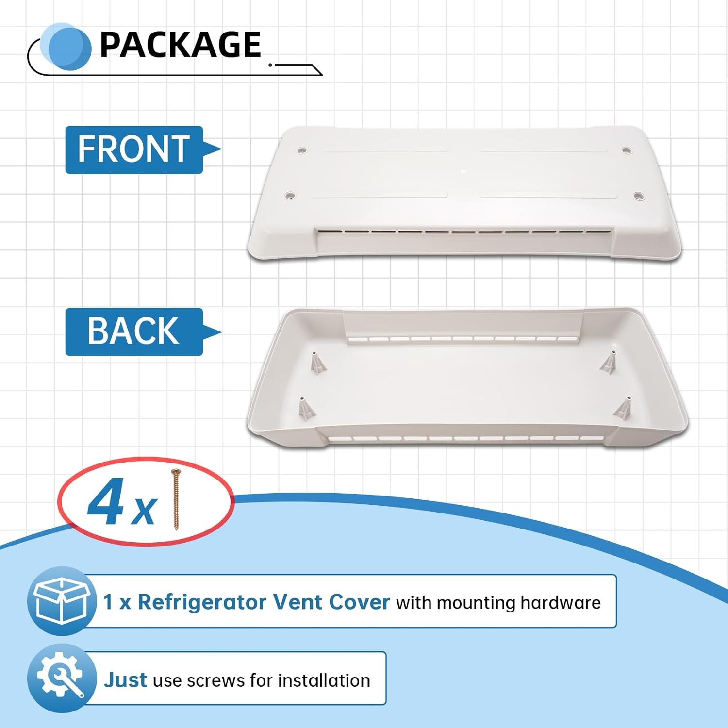 Refrigerator Vent Lid For Truck RV Camper #65528 For Dometic Refrigerator Vent