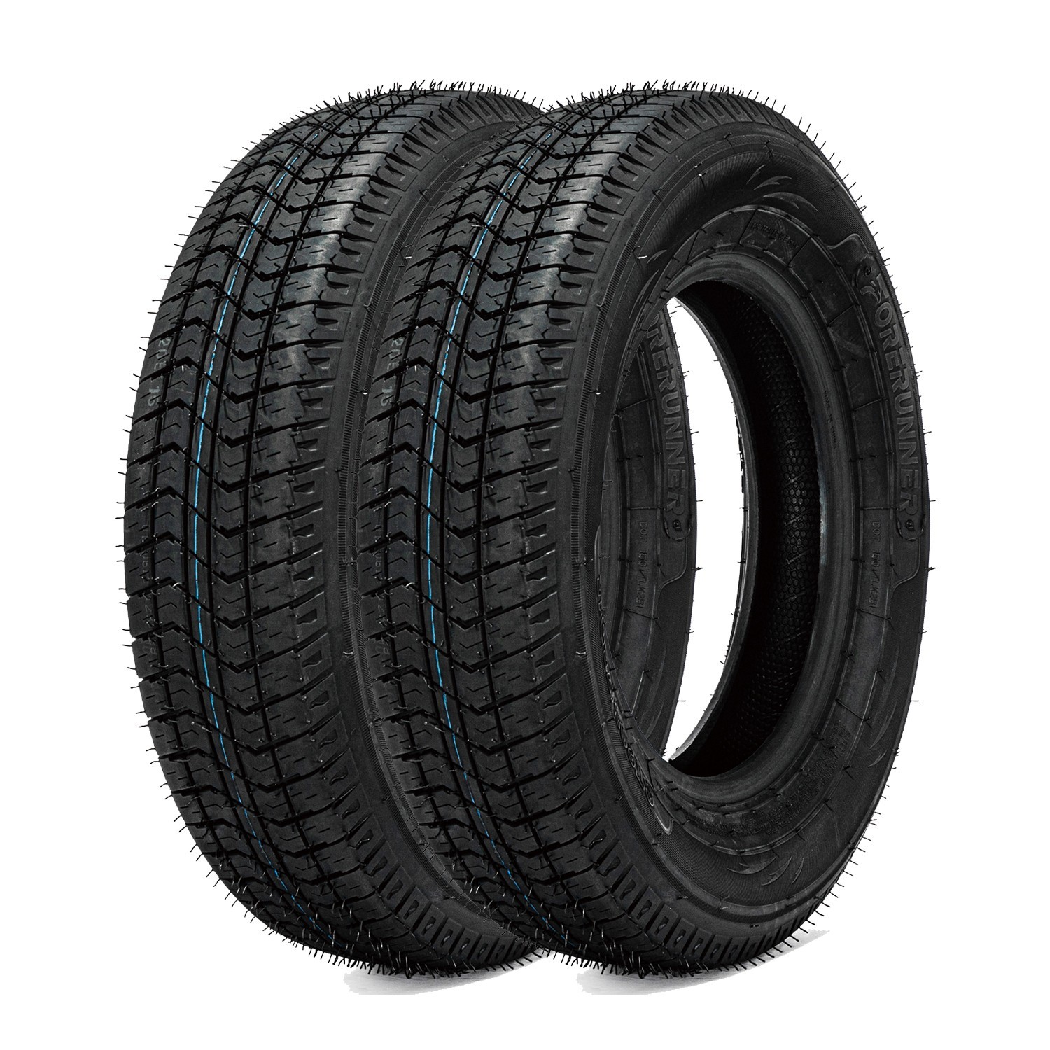 Set 2 ST205/75D15 Trailer Tires 205 75 15 Heavy Duty 6Ply 205/75/15 Trailer