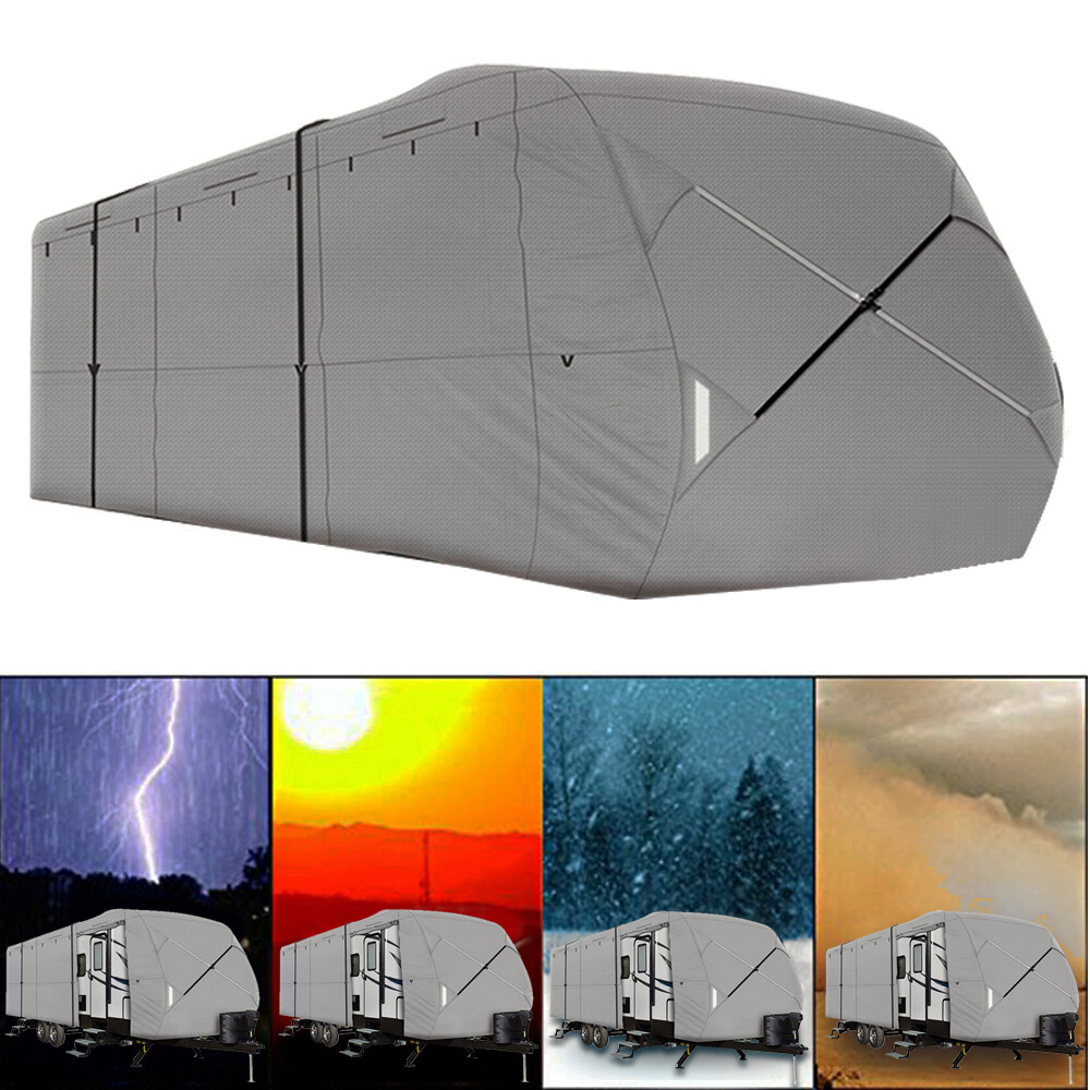 For 22′-24′ Camper Travel Trailer RV Cover Waterproof Anti-UV Non-Woven Fabric