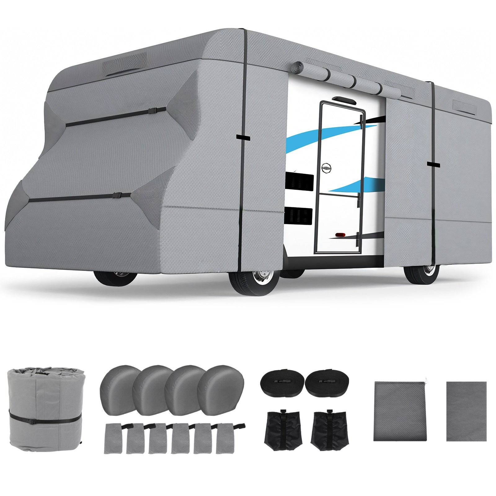 Non-Woven Fabric RV Cover Class C Motorhome Cover Windproof Camper Cover 20-23Ft
