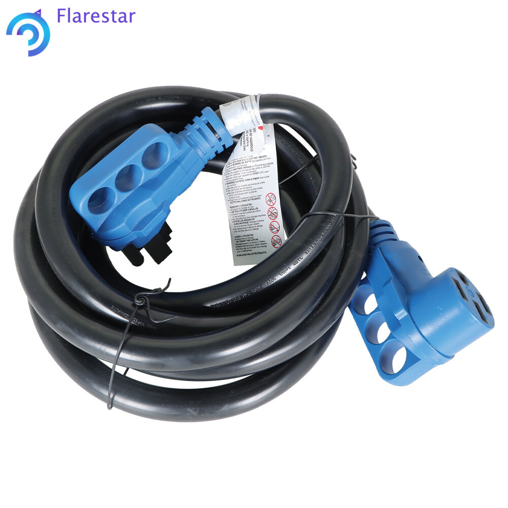 50 Amp RV Power Extension Cord Fit For Trailer Camper 4 Prong 15/25/30/50 Feet
