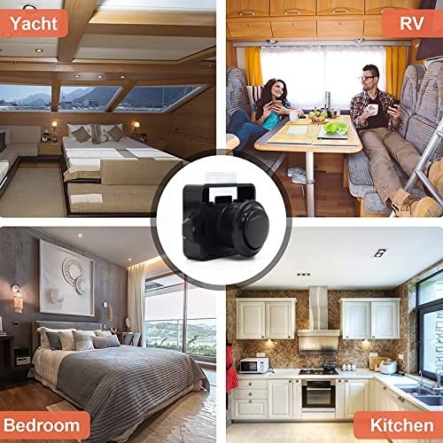 5pcs Push Button Cabinet Latch Lock for RV Motorhome Camper Caravan Yachts (ABS)