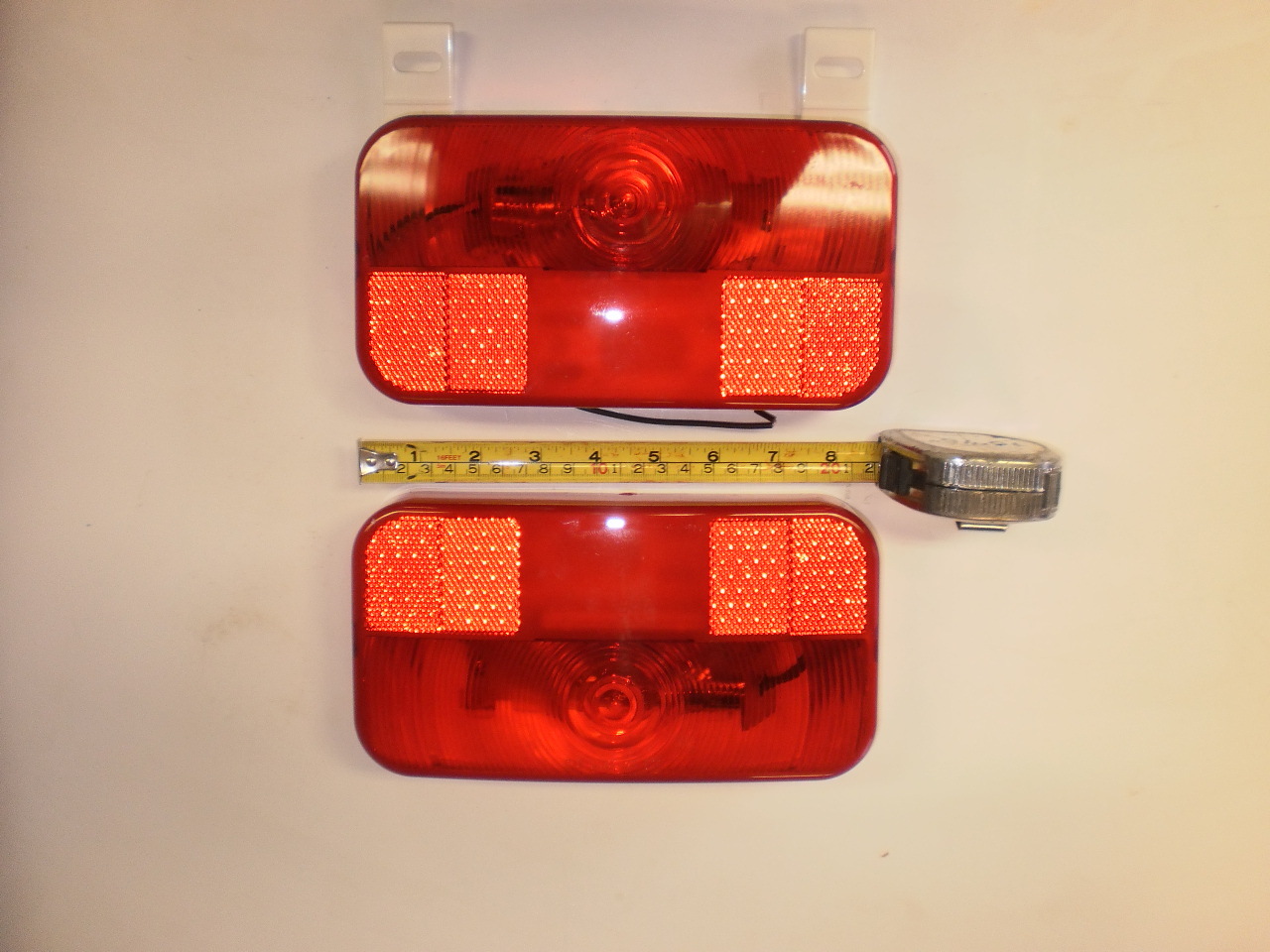 Pair of J-90 Bargman 34-92-003 9×5 Red Stop Tail Turn Lamp Light Trailer Camper