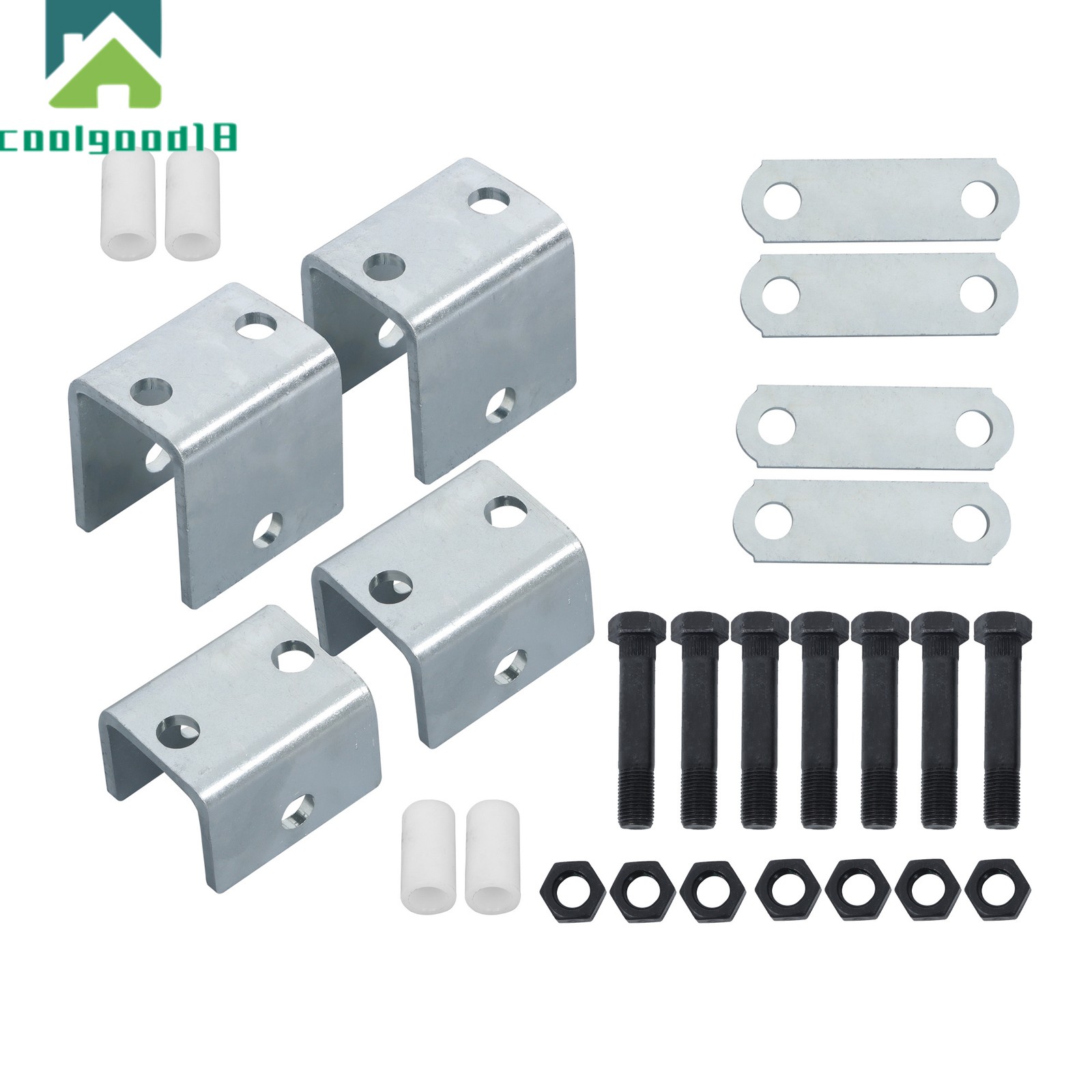 For 3500 pound single axis Trailer Spring Hanger Kit-for Double Eye Springs