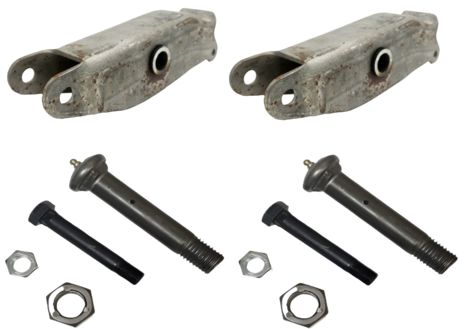 Pair Dexter Equalizer 10″ Slipper 33″ Trailer Axle Fish 2″ Spring Swan w Bolts