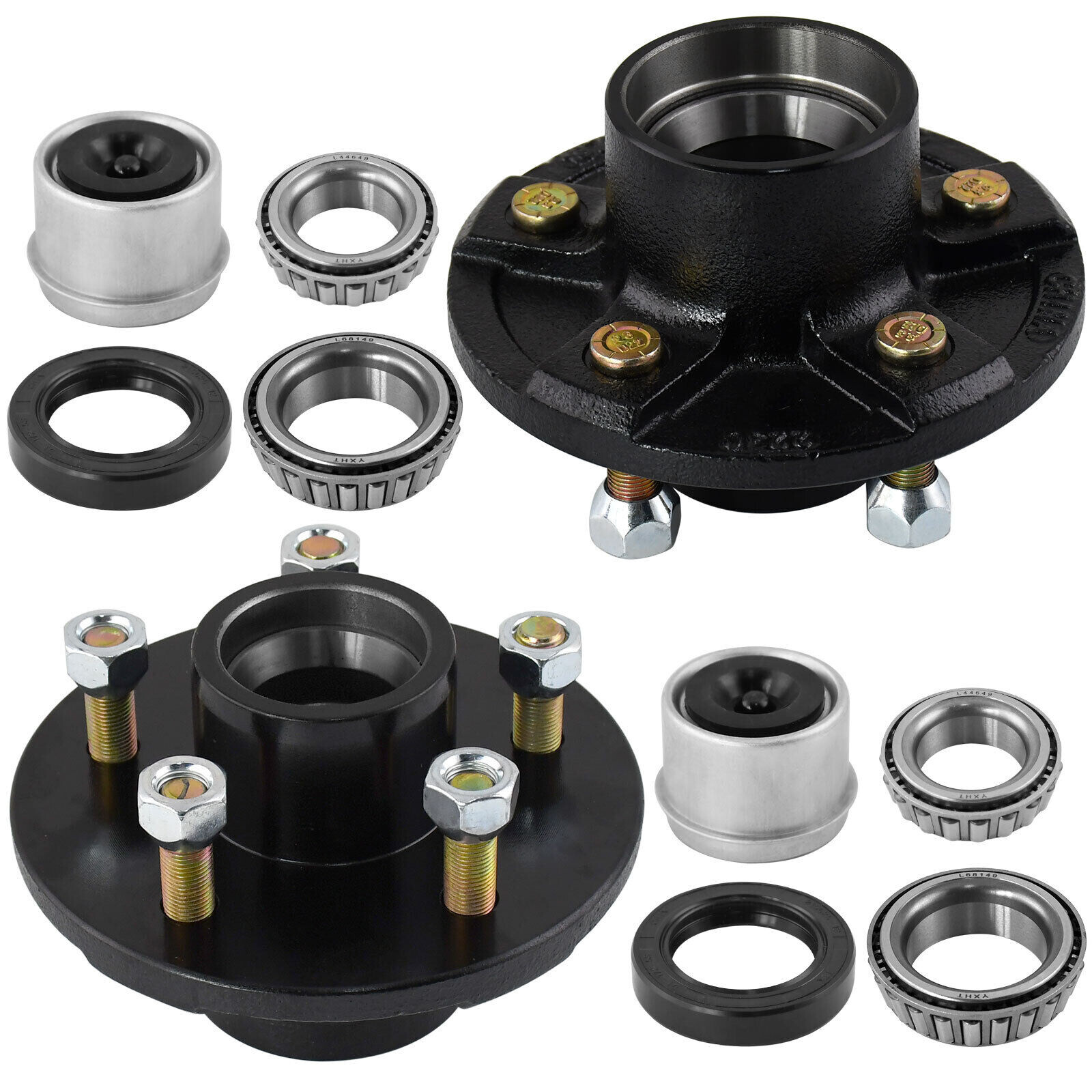 2 Trailer Idler Hub Kits 5 on 4.5 for 3500 lbs Axle 5×4.5 5 Lug Trailer Hub Kit