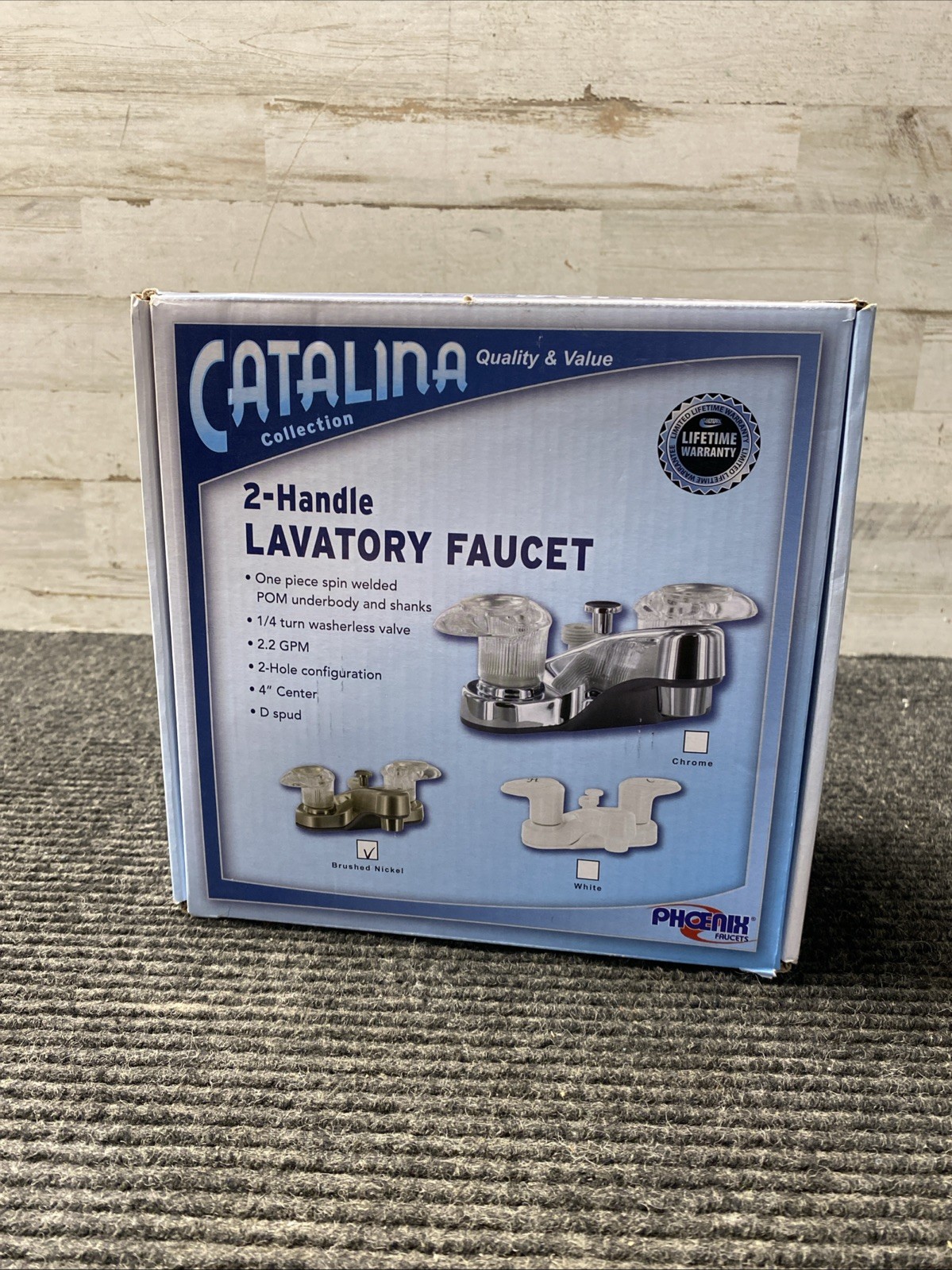 Valterra PF222441 Catalina 4″ Bathroom Faucet 2 Handles – Brushed Nickel