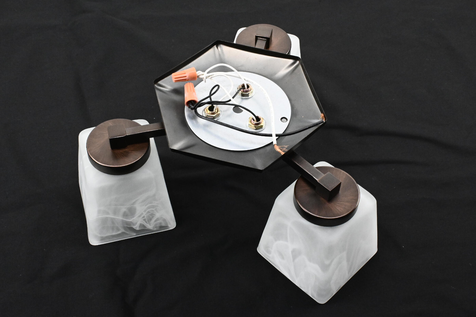 3-Light RV Ceiling Pendant – 12V – Decorative Light Fixture – Oil-Rubbed Bronze