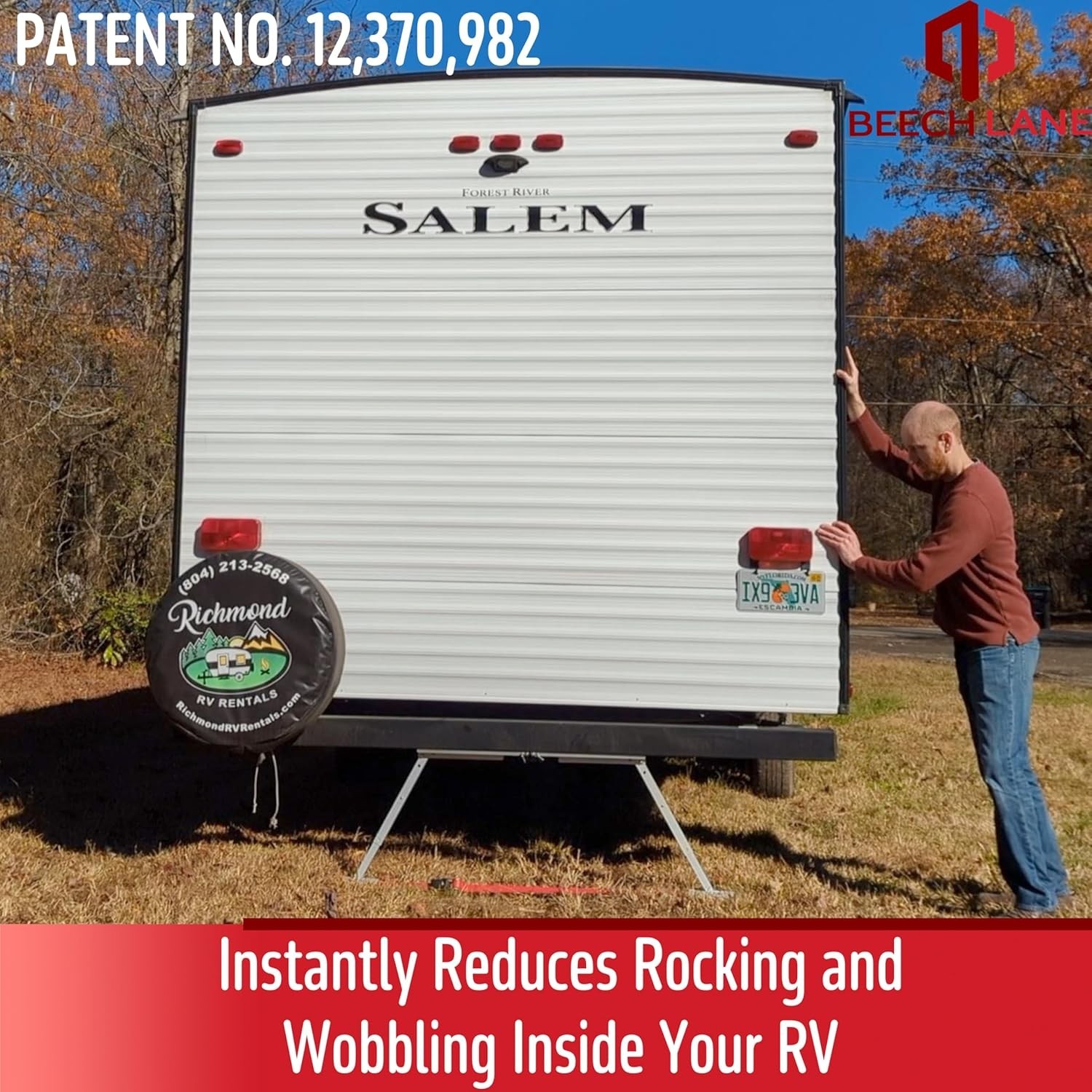 Compact Foldable RV Stabilizer with Adjustable Height 12″ to 26.5″ for Stability