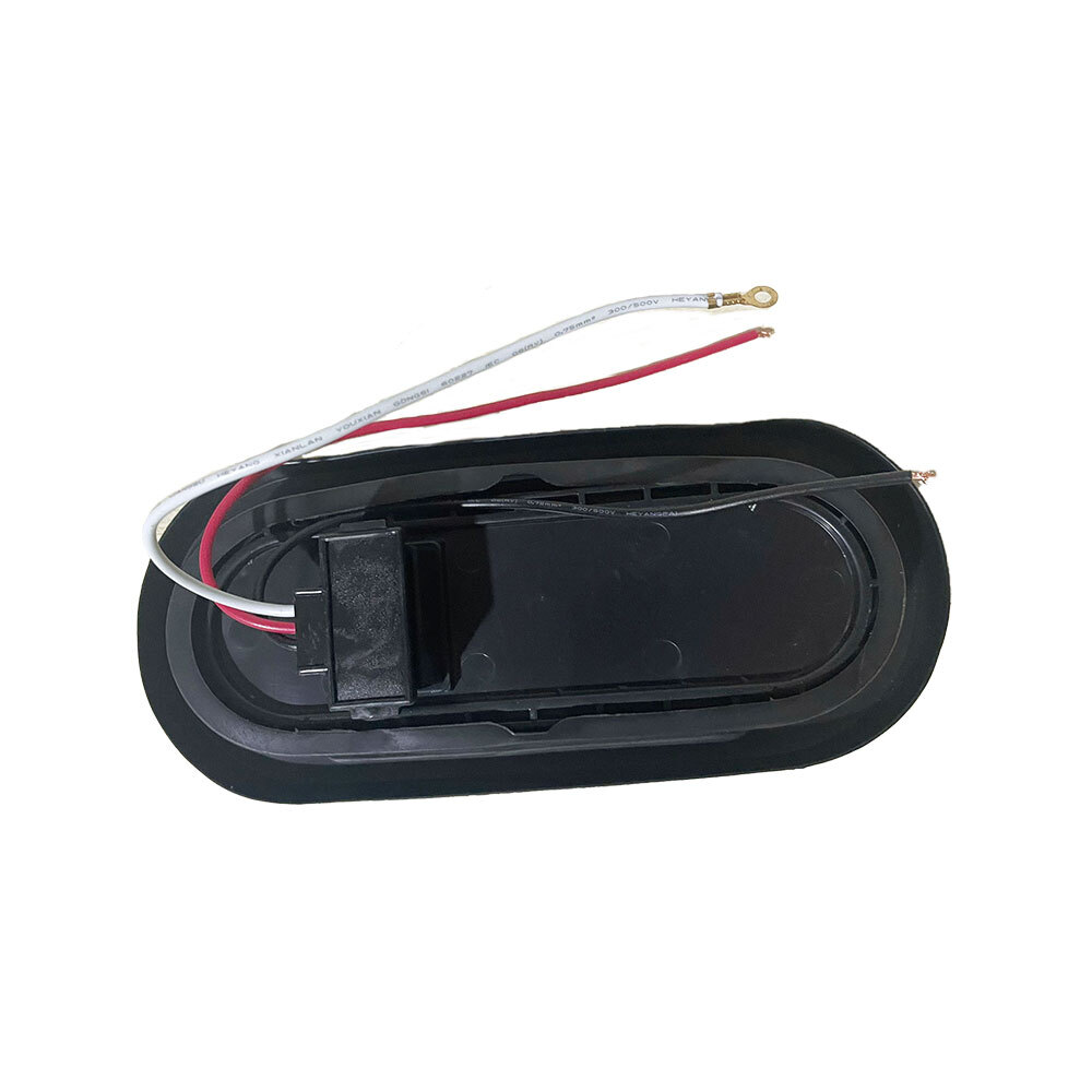 2 Red 6″ Oval Trailer Lights 10 LED Stop Turn Tail Truck Sealed Grommet Plug AAQ