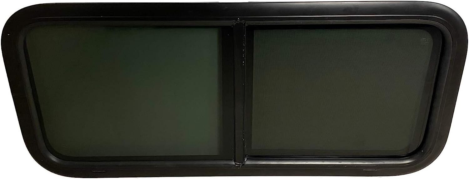 36″ Width x 15″ Height Horizontal Slider RV Window Cargo Trailer W/ Screen