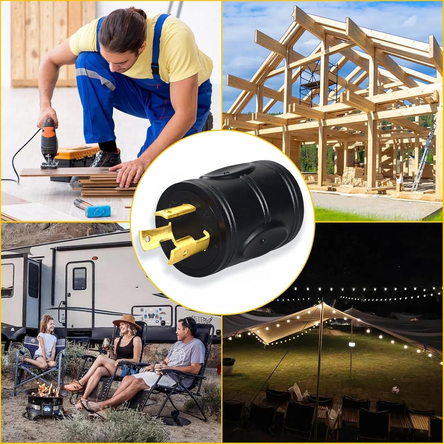 Heavy Duty 30 Amp 3 Prong Adapter for Generator & RV – Safe Power Connection