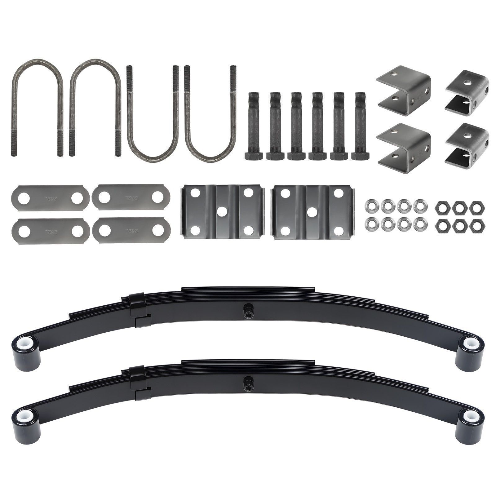For 3500lb Single Trailer Axle Suspension Kit Leaf Spring U-bolt & Hanger /