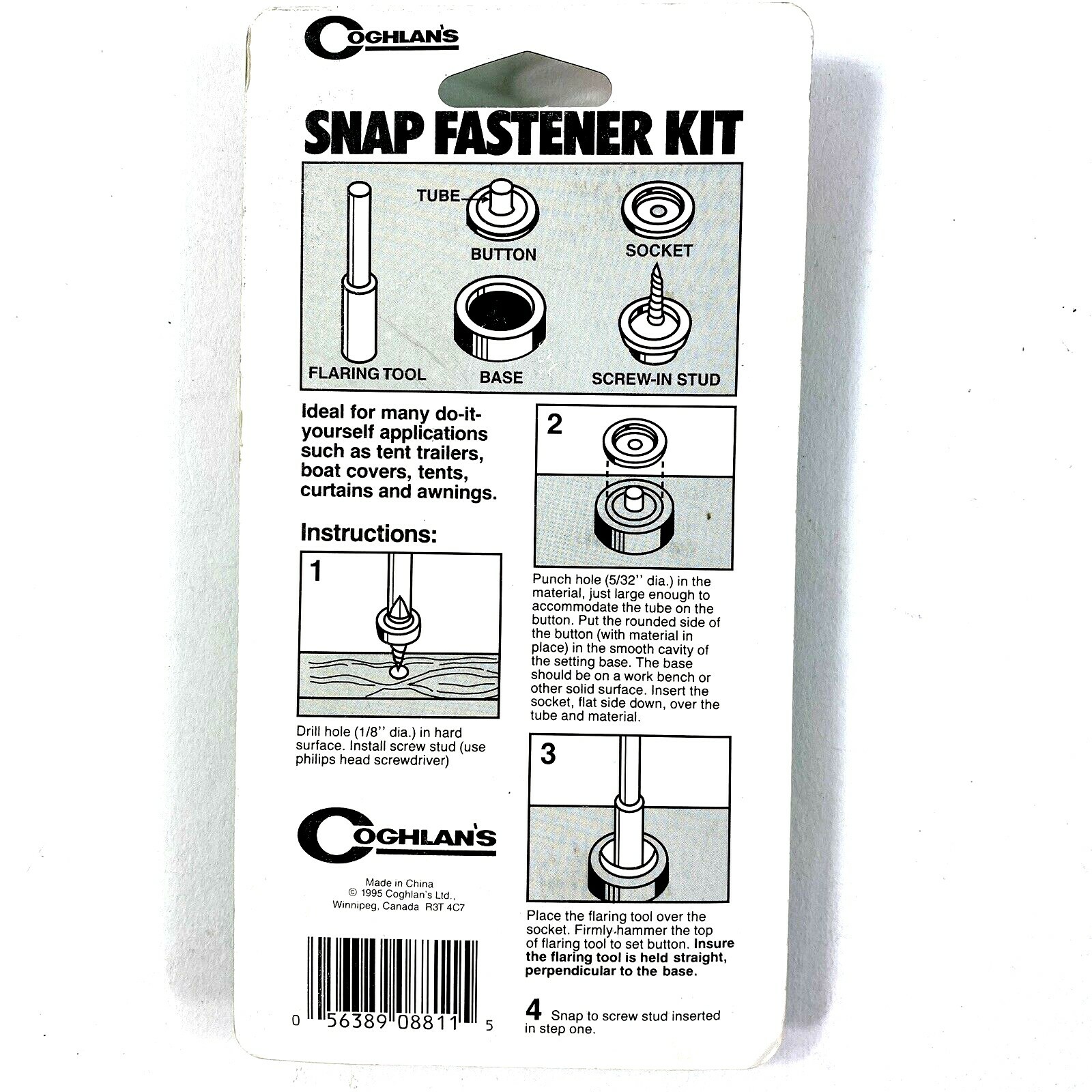 Snap Fastener Kits with 8 Sets in Each-Nickle Plated #8811 2 NEW Packages