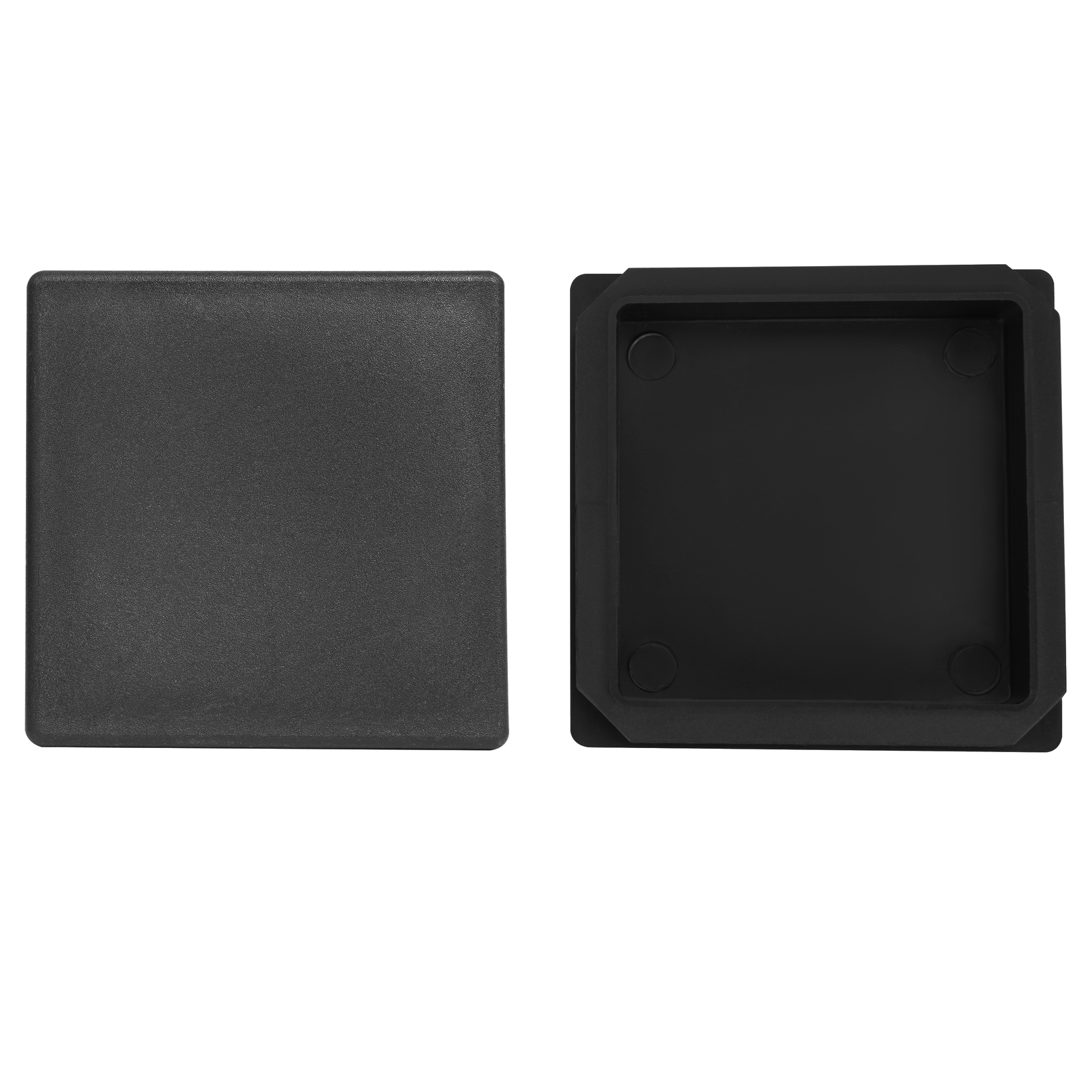 2PCS 4″ Square Bumper Plug For RV Camper Trailer Rubber Black