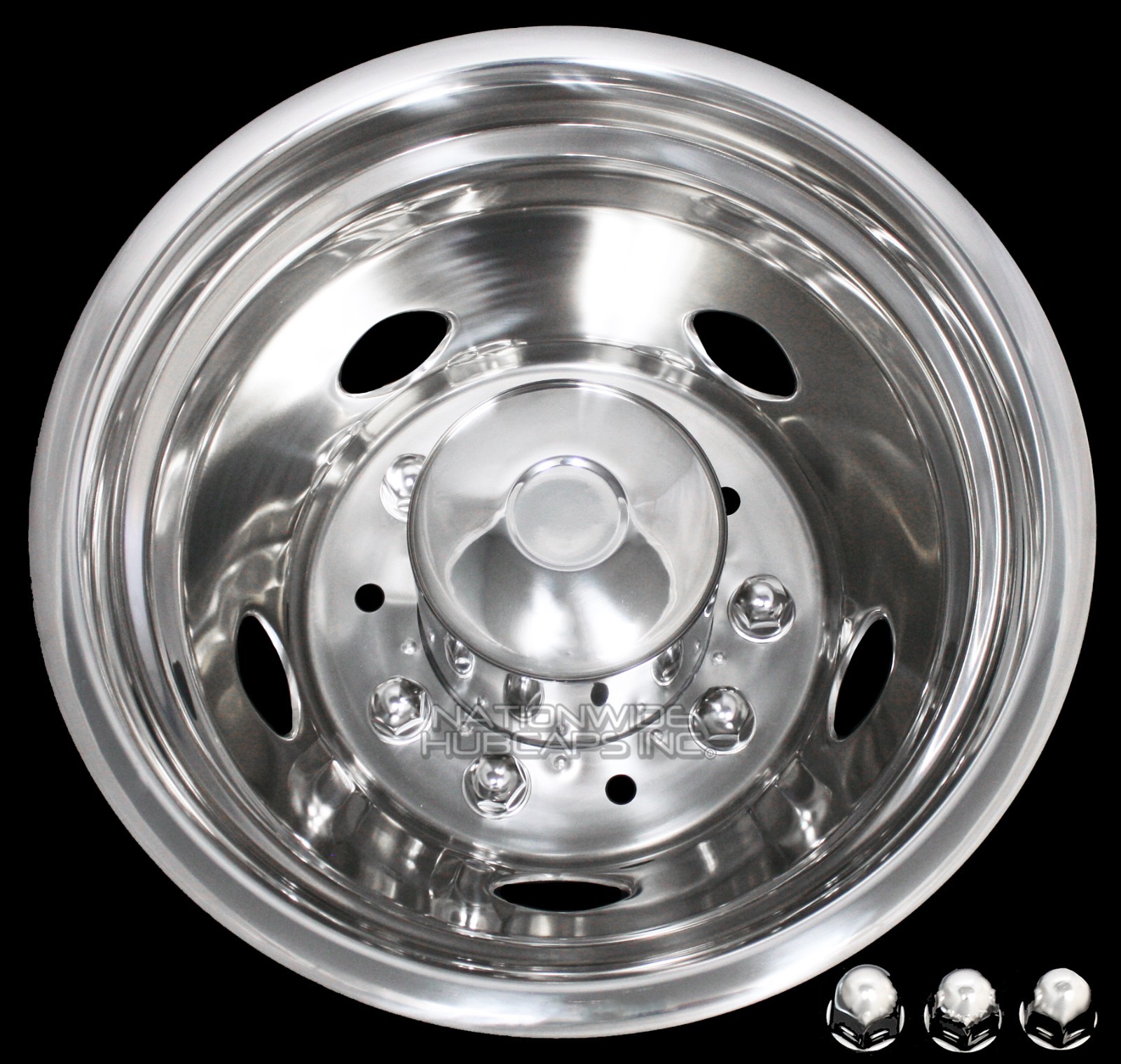 1 REAR 2005-2025 FORD F450 F550 19.5″ 10 Lug Wheel Simulators Rim Covers Liners