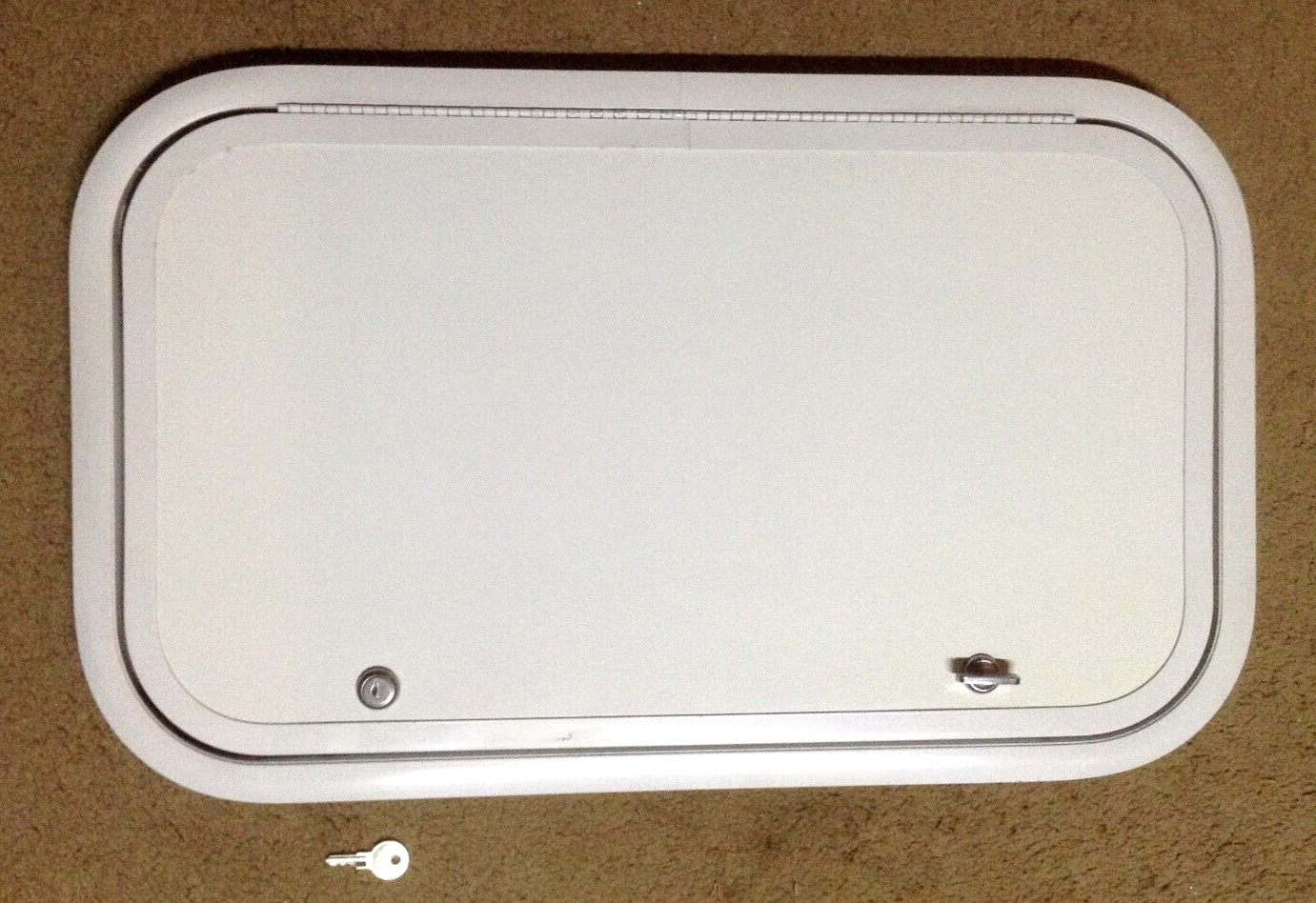 2pc RV COMPARTMENT CARGO DOOR 23.5×13.5 LOCKING BAGGAGE HATCH STORAGE 25.5×15.5″