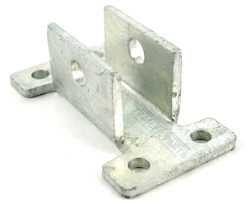 (Qty 2)- Boat Trailer Bolt On 4 Hole Rear Spring Hanger Galvanized Double Eye