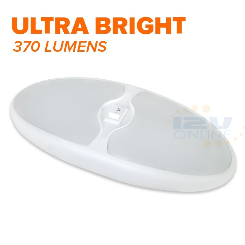 RV 12V LED Ceiling Light Fixtures with Switch Camper Trailer Boat Cabin Interior