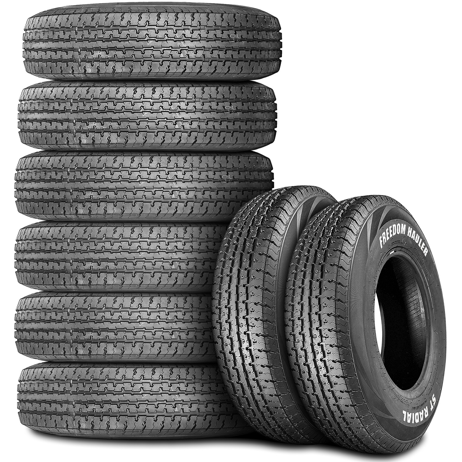 2 Tires 225/75R15 E 10 Ply Freedom Hauler ST Radial Steel Belted Trailer (RWL)