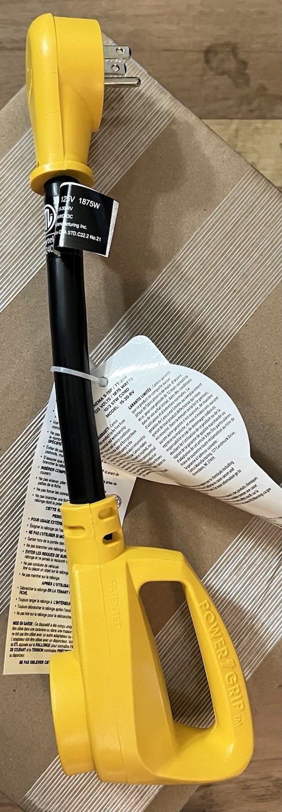 CAMCO Power Grip Electrical Adapter Model 15-30-RV