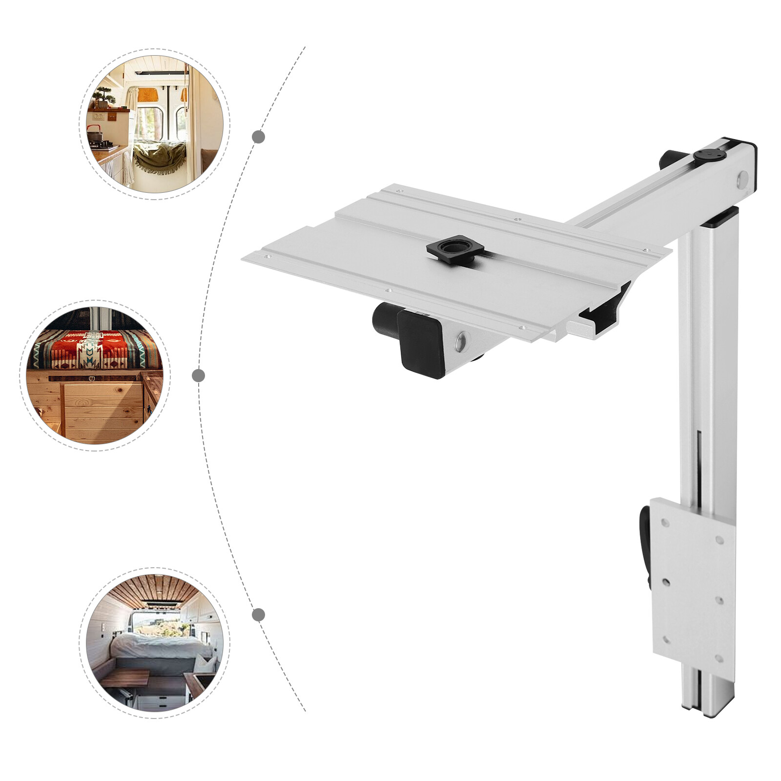 Adjustable RV Table Leg 360° Swivel For RV, Yachts Aluminum Alloy Space Saving