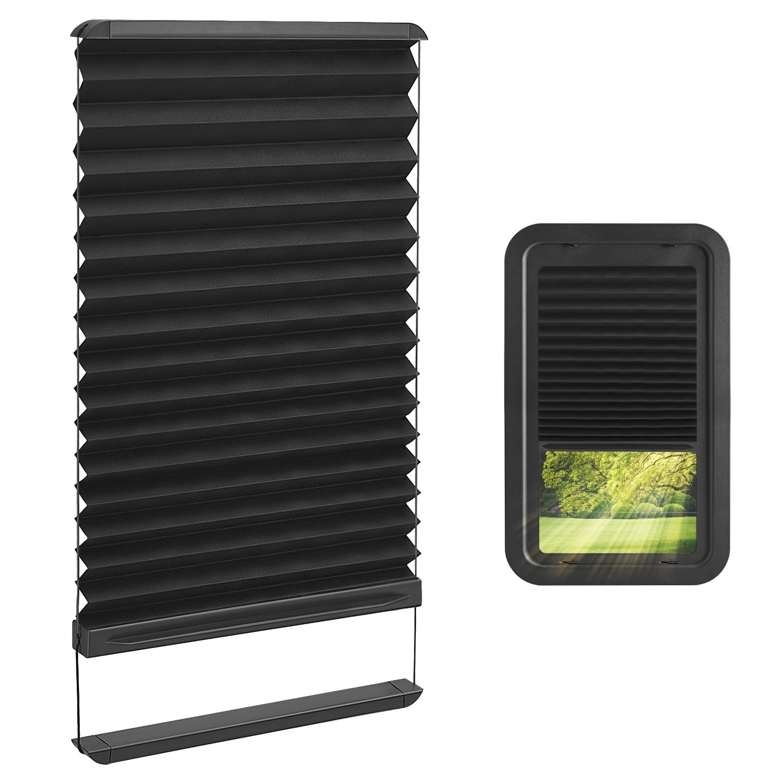 Replacement Thin Shade for RV Entry Door Window, 12×21 Inch, 1 Pack – Ideal for