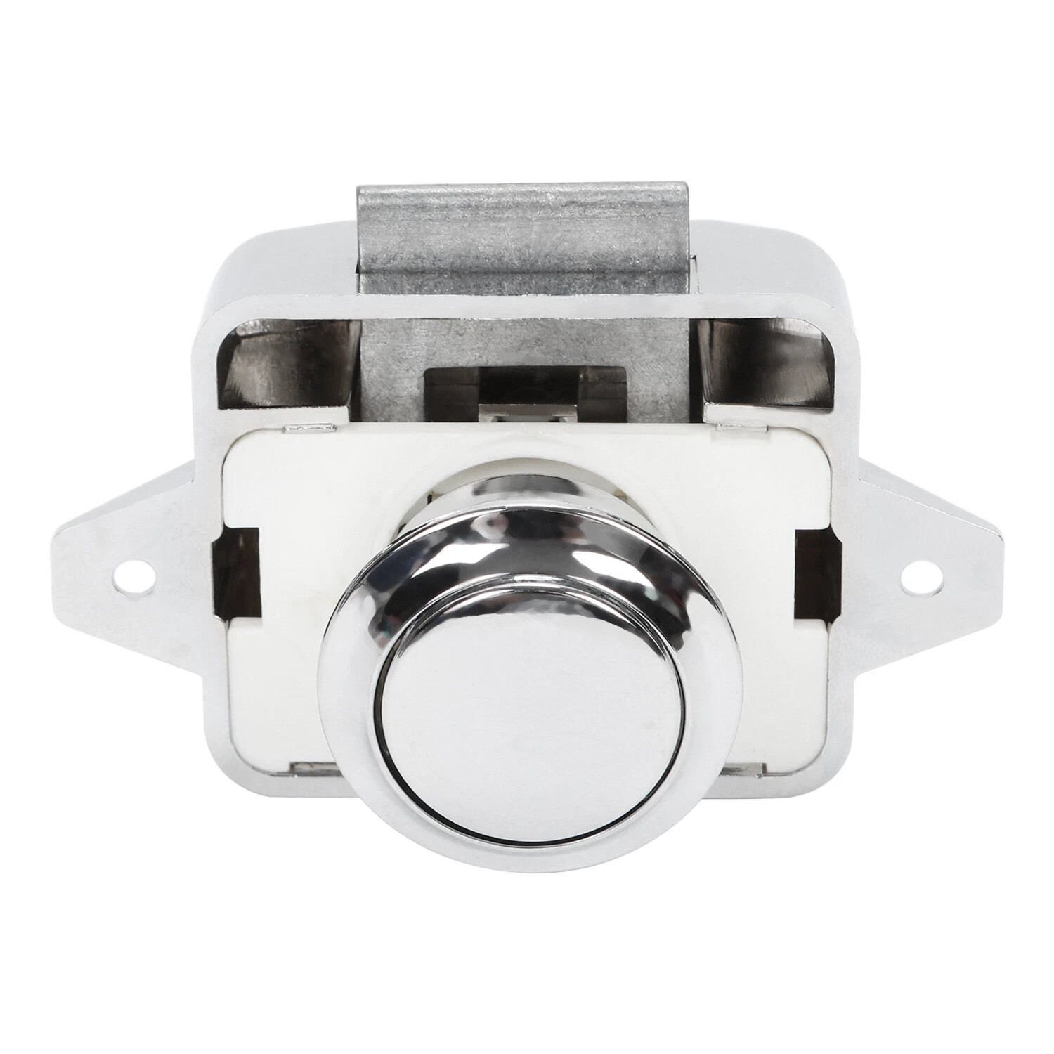 Push Button Catch Latch Lock Caravan Camper Door Drawer Cabinet Locks Chrome