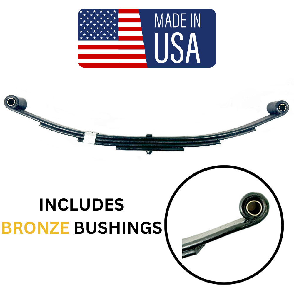 4 Leaf 25 1/4″ Double Eye Trailer Leaf Spring with Bronze Bushings (1750 lbs.)