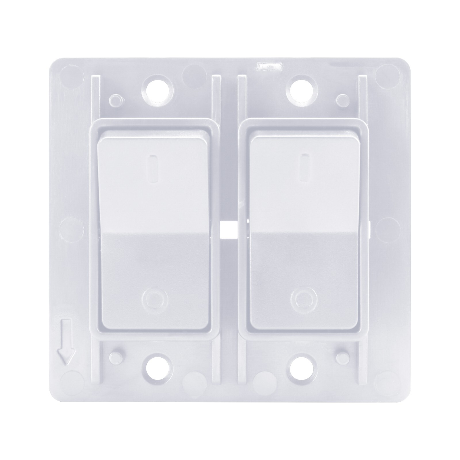 Leisure LED White Double SPST On-Off Switch with Bezel, 12-Volt, for RV, Trailer