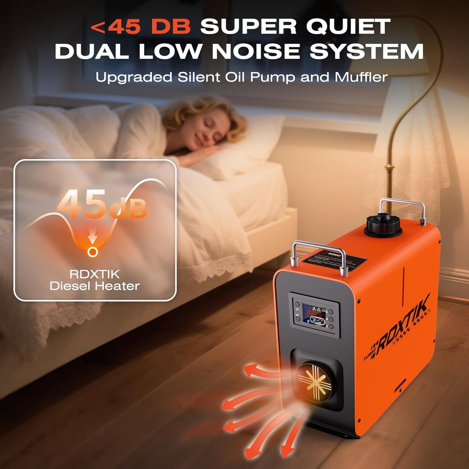 RDXTIK 8KW Diesel Heater, 5L 12V/24V All in One with LCD Switch, Remote Control