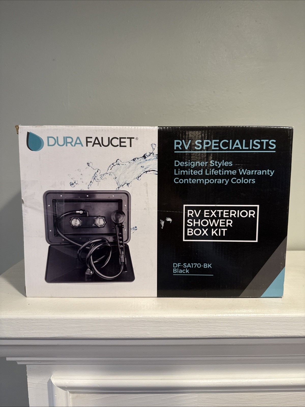 DURA FAUCET DF-SA170-BK RV Exterior Shower Box Kit (Black). New. Trailer / RV