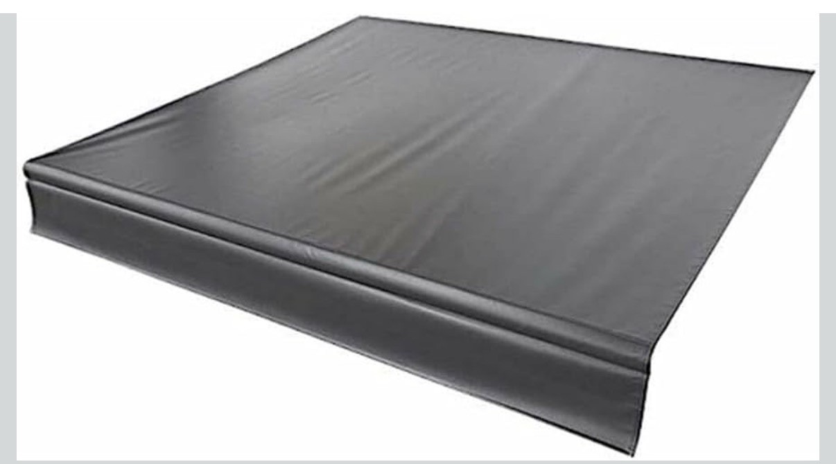 Solars Universal Fit Vinyl RV Patio Awning Replacement Fabric-12” -black